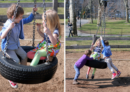 Xích đu bằng lốp xe