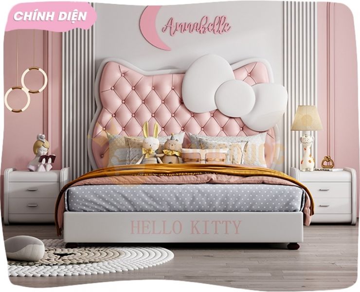 Phòng ngủ màu hồng hello kitty 