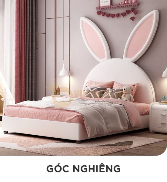 Mẫu phòng ngủ màu hồng hiện đại xinh xắn dành cho bé gái