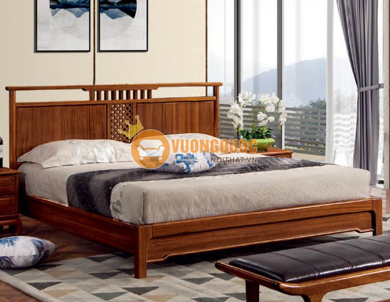 Giường ngủ hiện đại thiết kế đơn giản 